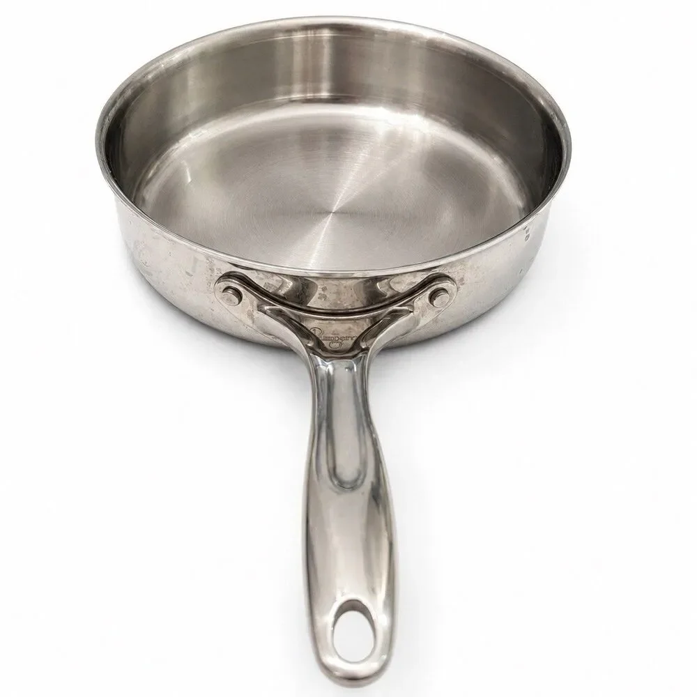 Pampered Chef Stainless Steel 10” Skillet Fry Pan 24cm Long Handle